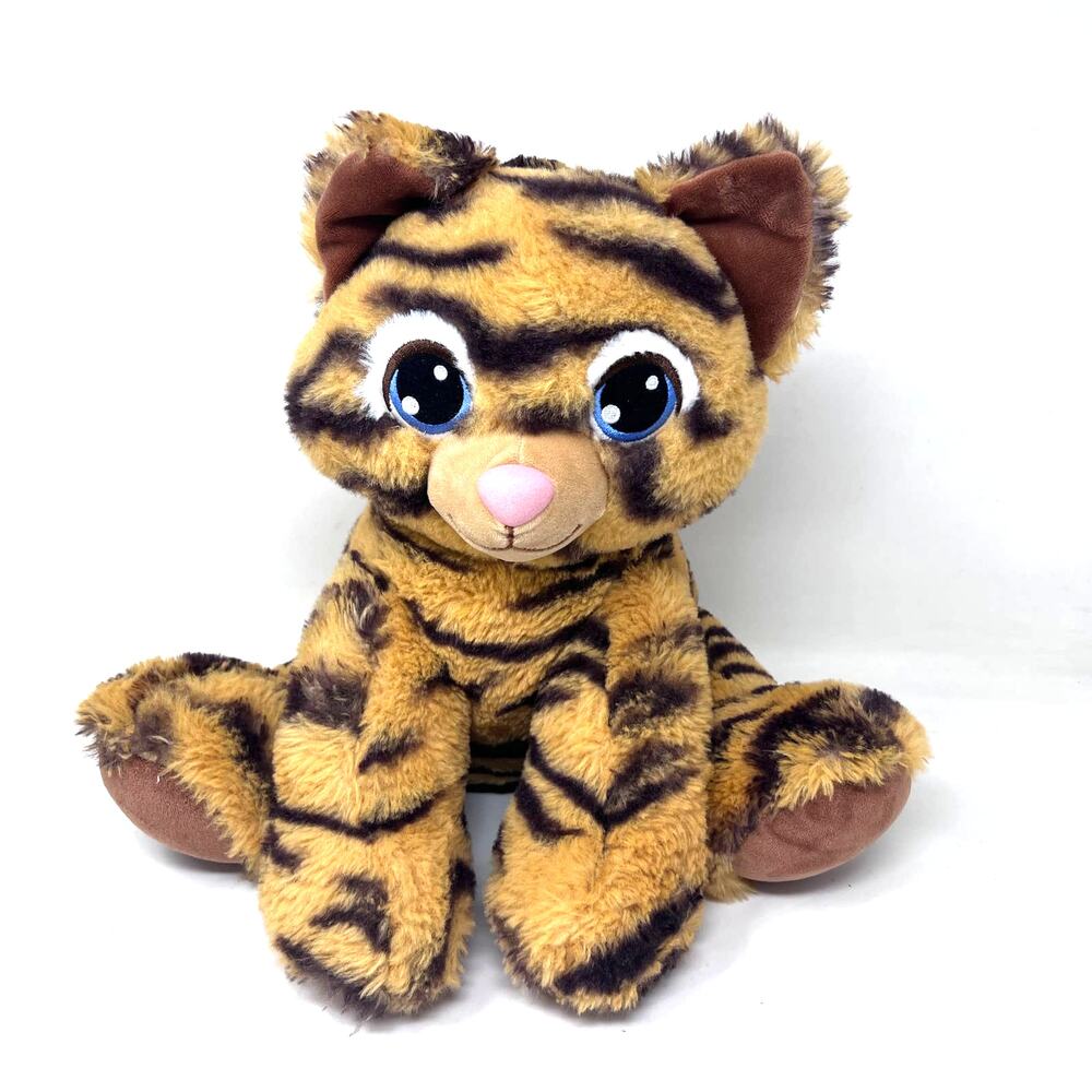 Build A Bear Tiger Cub Sitting Striped Cat 2016 Stuffed Animal Plush BABW